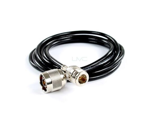 Coax, RG58, N-Male/N-Female, 1.5m 50Ohm, Sort